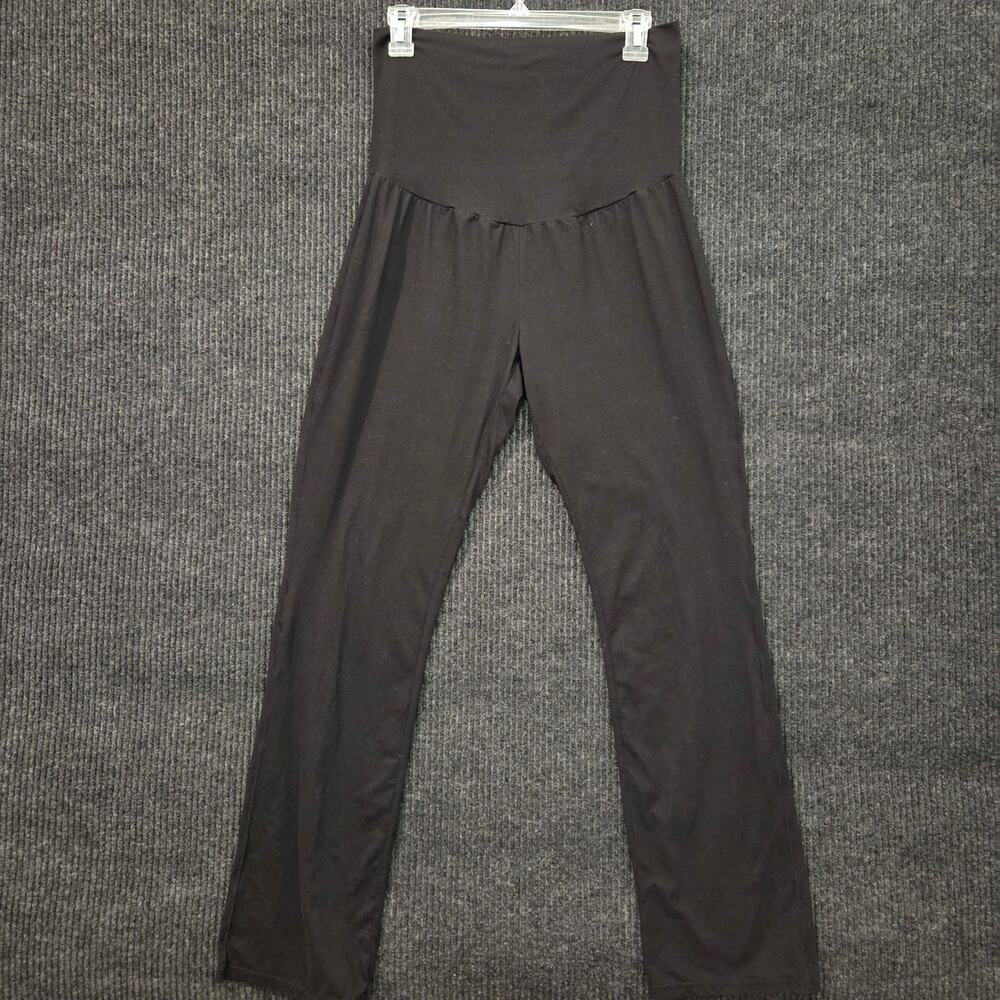 Lot of 2 Maternity Black Flare Pants Size Small & Medium Crossover Leggings Set
